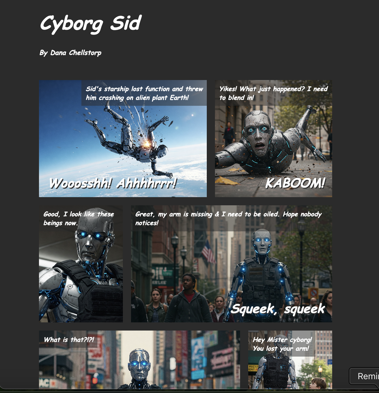 Screen shot of Create-a-comic